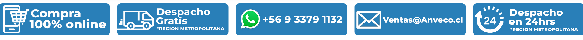 Beneficios de comprar en Anveco: despacho gratis, atención por WhatsApp y entrega en 24 horas