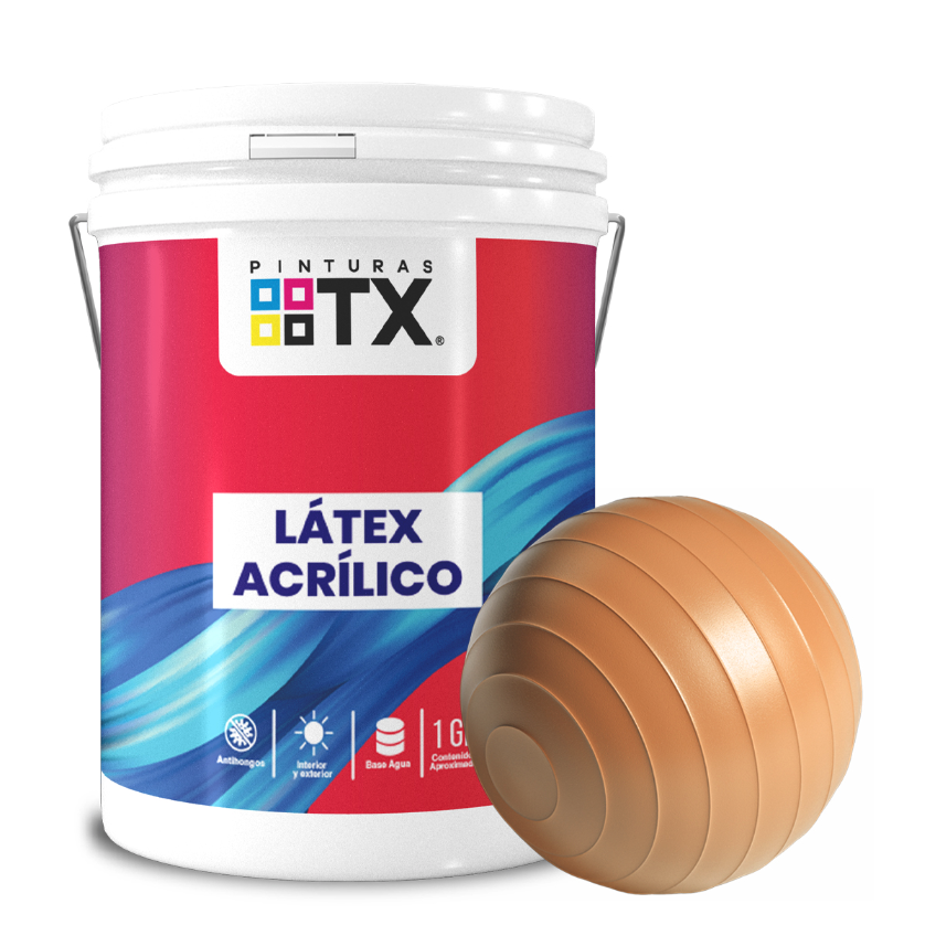 Látex Acrílico Ocre TX Látex acrílico ocre 1 galón interior y exterior