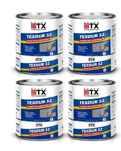 TEXDUR 32 PACK 4 Unidades Puente de Adherencia Epóxico Estructural Grupo TX.