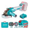 ESMERIL ANGULAR INALAMBRICO 42V TOTAL TAGLI4108112 CON BATERIAS Y MALETIN.